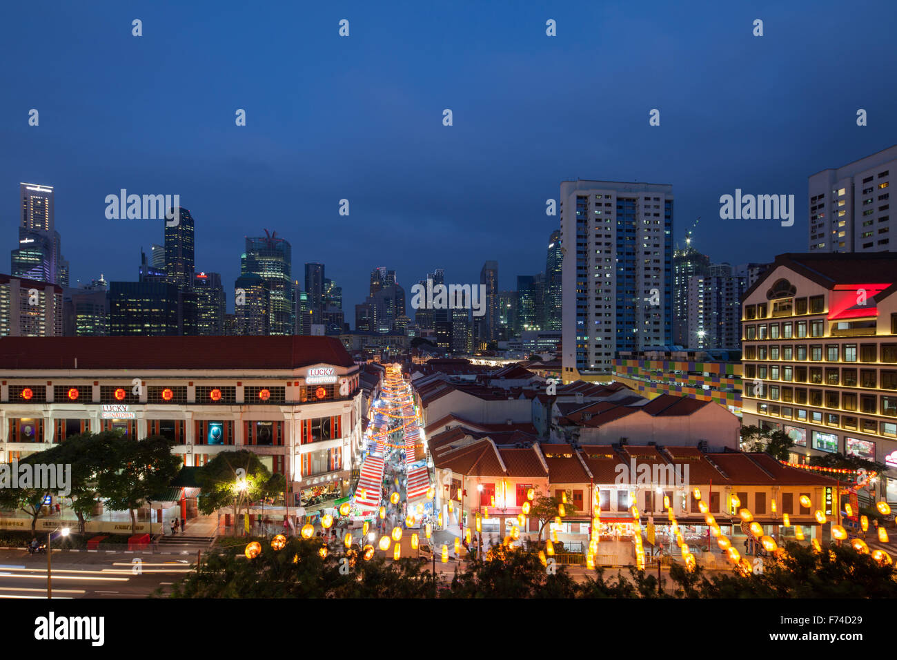 February 2015. Chinatown association will host Chinese New Year  night market event annually. Singapore. Stock Photo