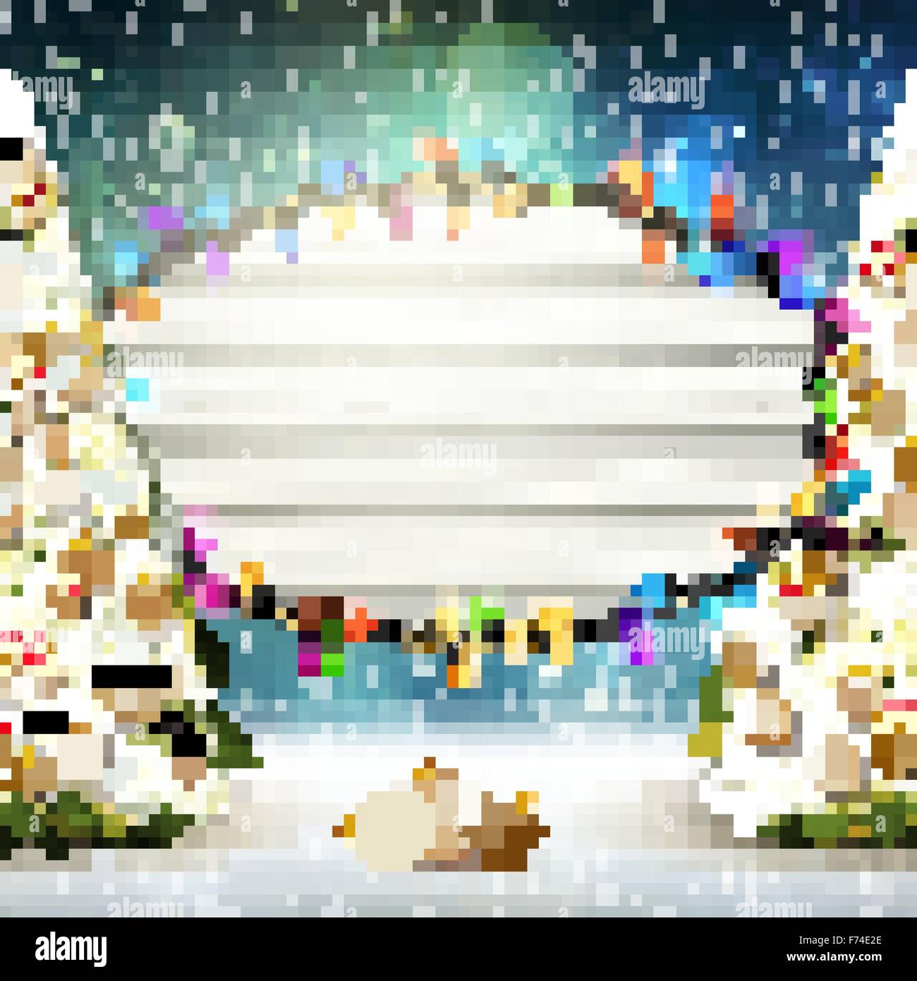 Glowing White Christmas Lights. EPS 10 Stock Vector Image & Art - Alamy