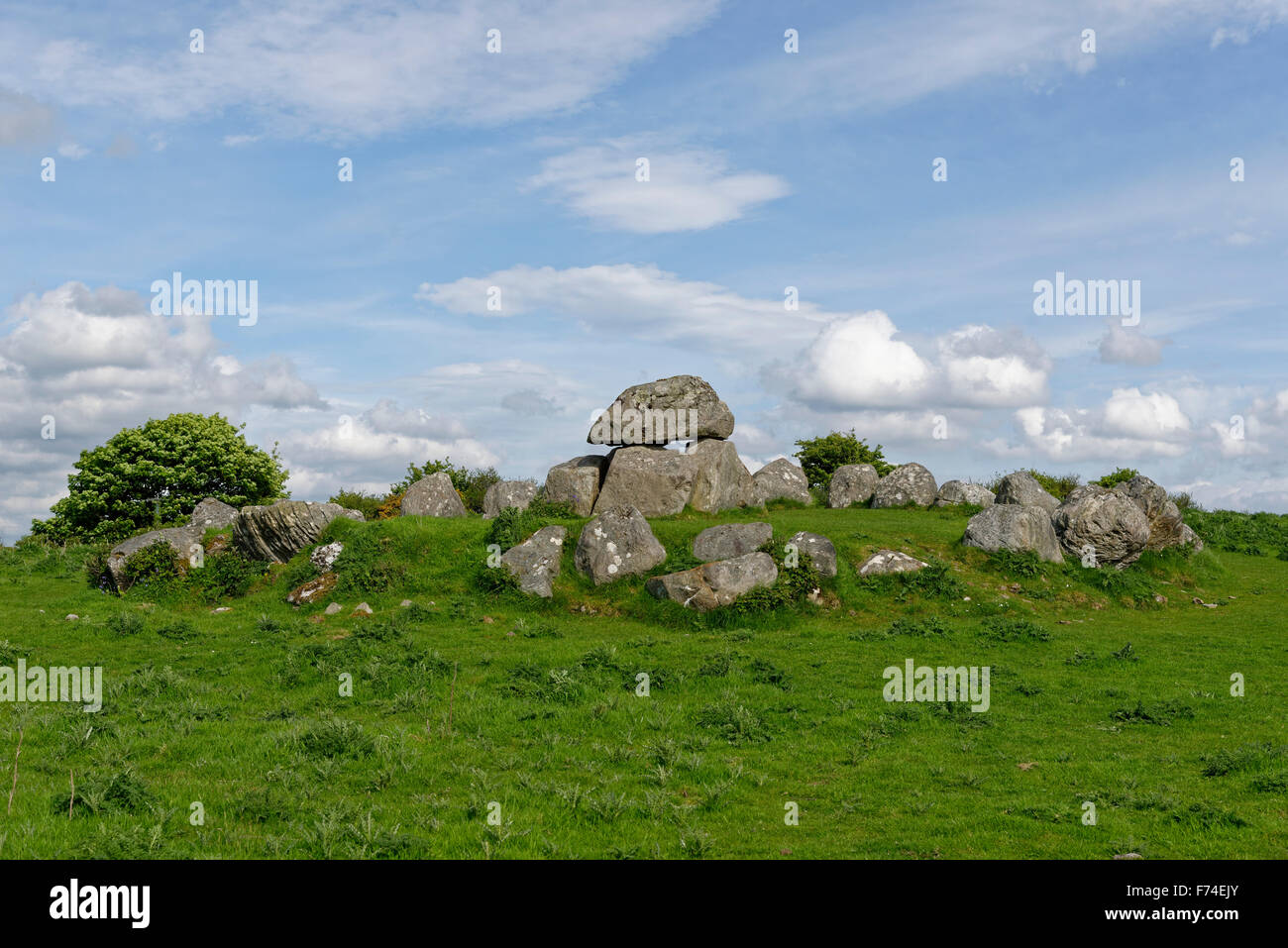 Carrowmore Megalithic Cemetery, Tomb 7, Carrowmore, Connaught, Ireland Stock Photo
