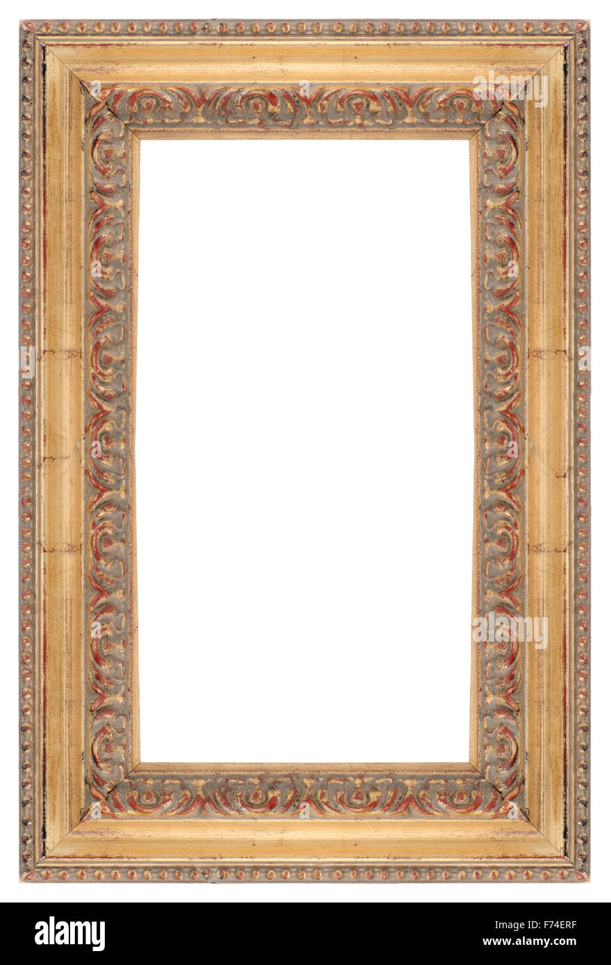 Wooden picture frame isolated on white background Stock Photo - Alamy