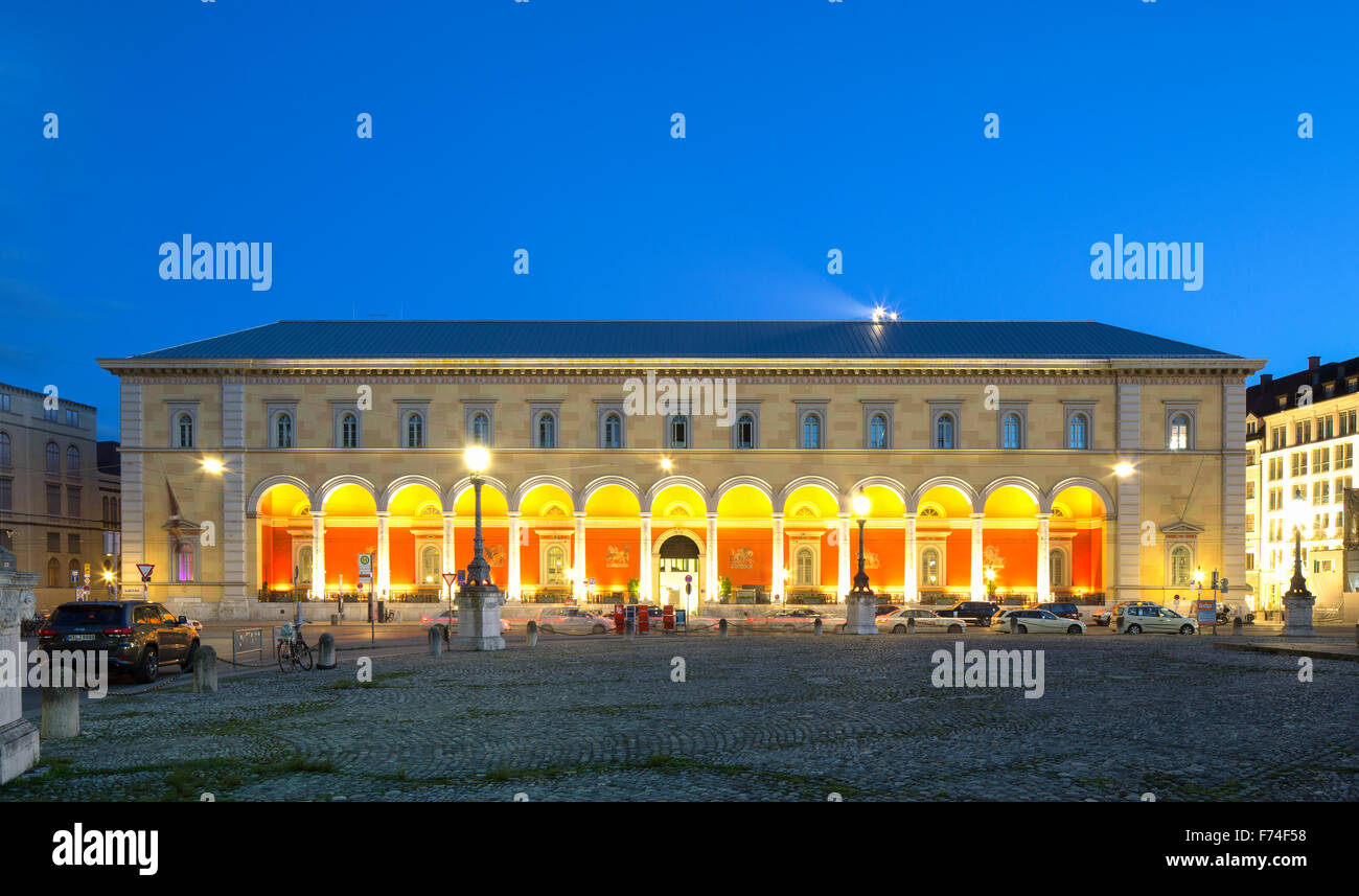 Exclusive office and residential building Palais at the Opera House with portico, former Palais Törring-Jettenbach, 1754 Stock Photo