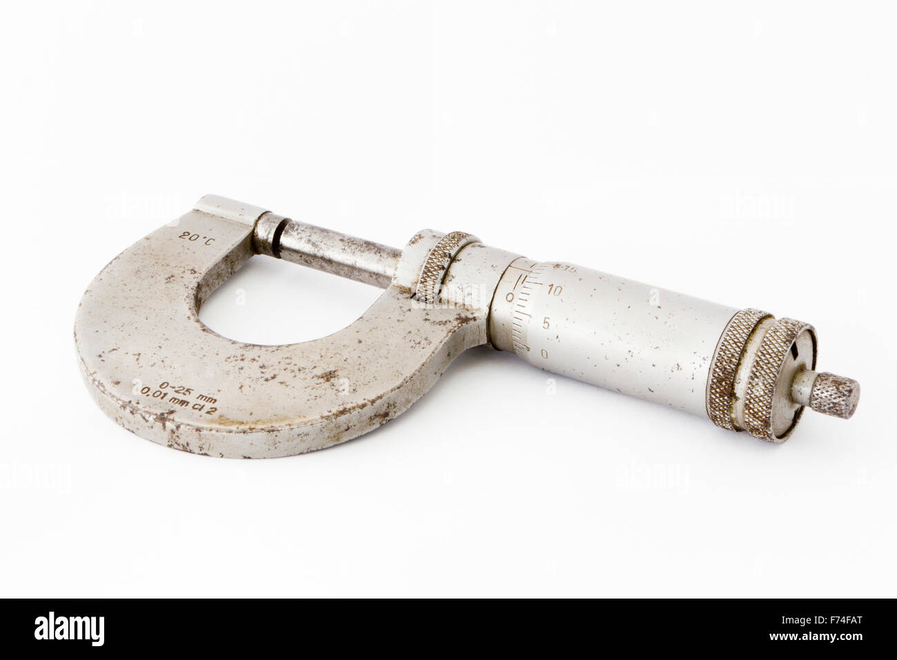 Picture of old micrometer measuring instrument,accurate metering