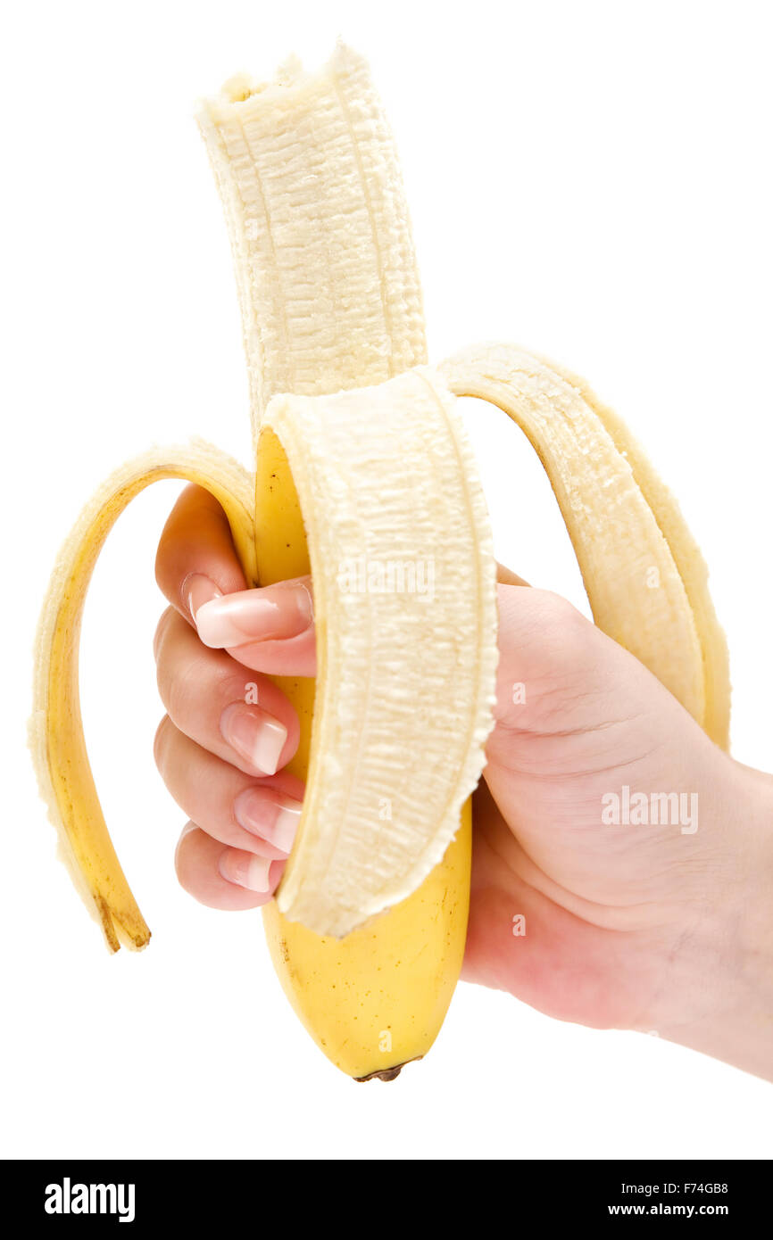 Eating a Banana Stock Photo