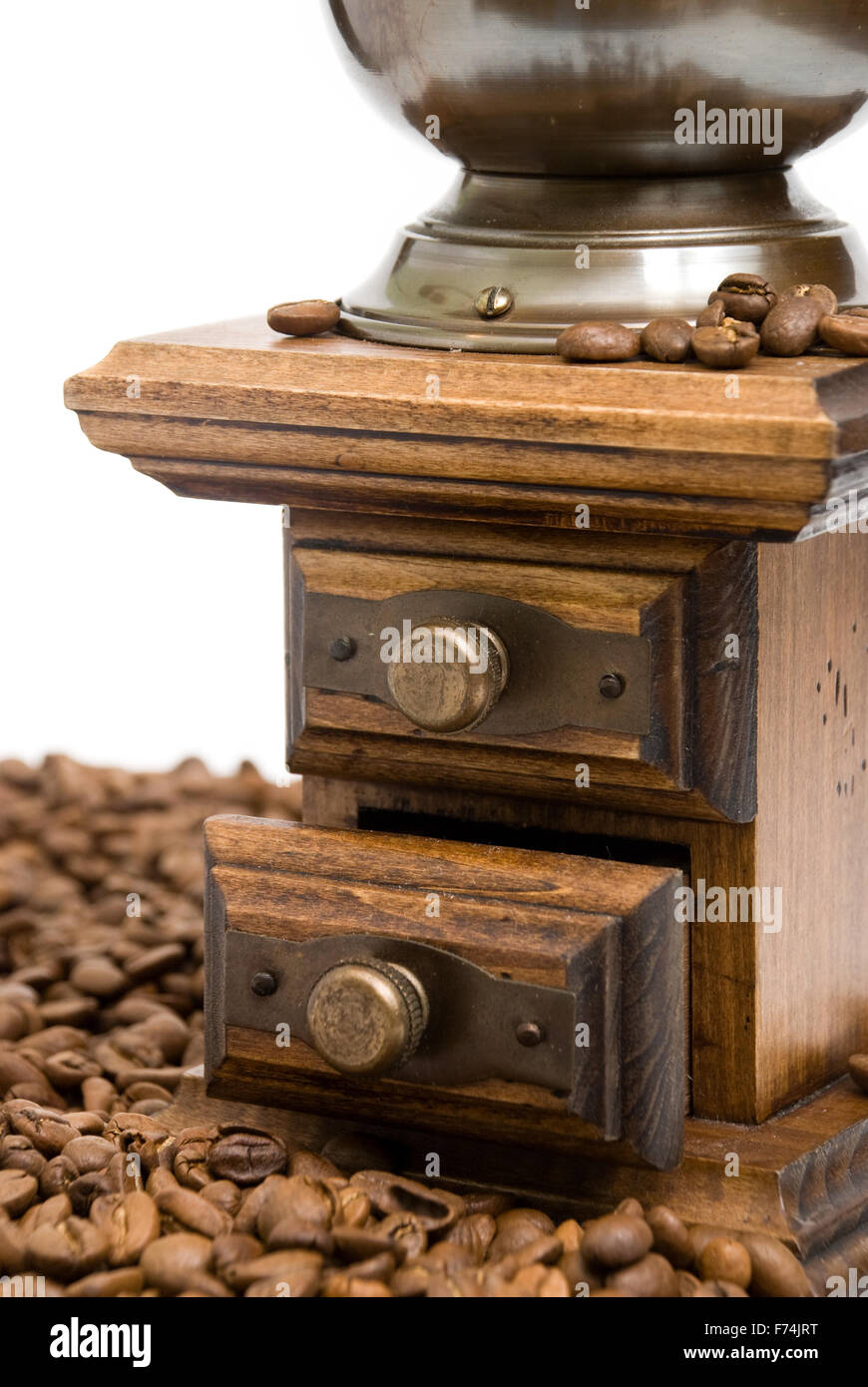 Old fashioned coffee grinder Stock Photo Alamy