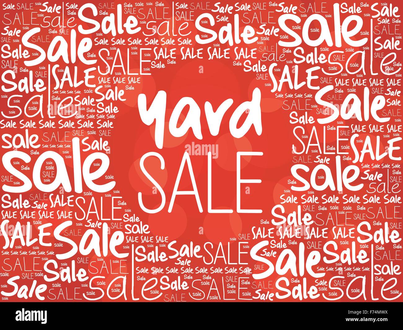 YARD SALE word cloud background, business concept Stock Vector Image