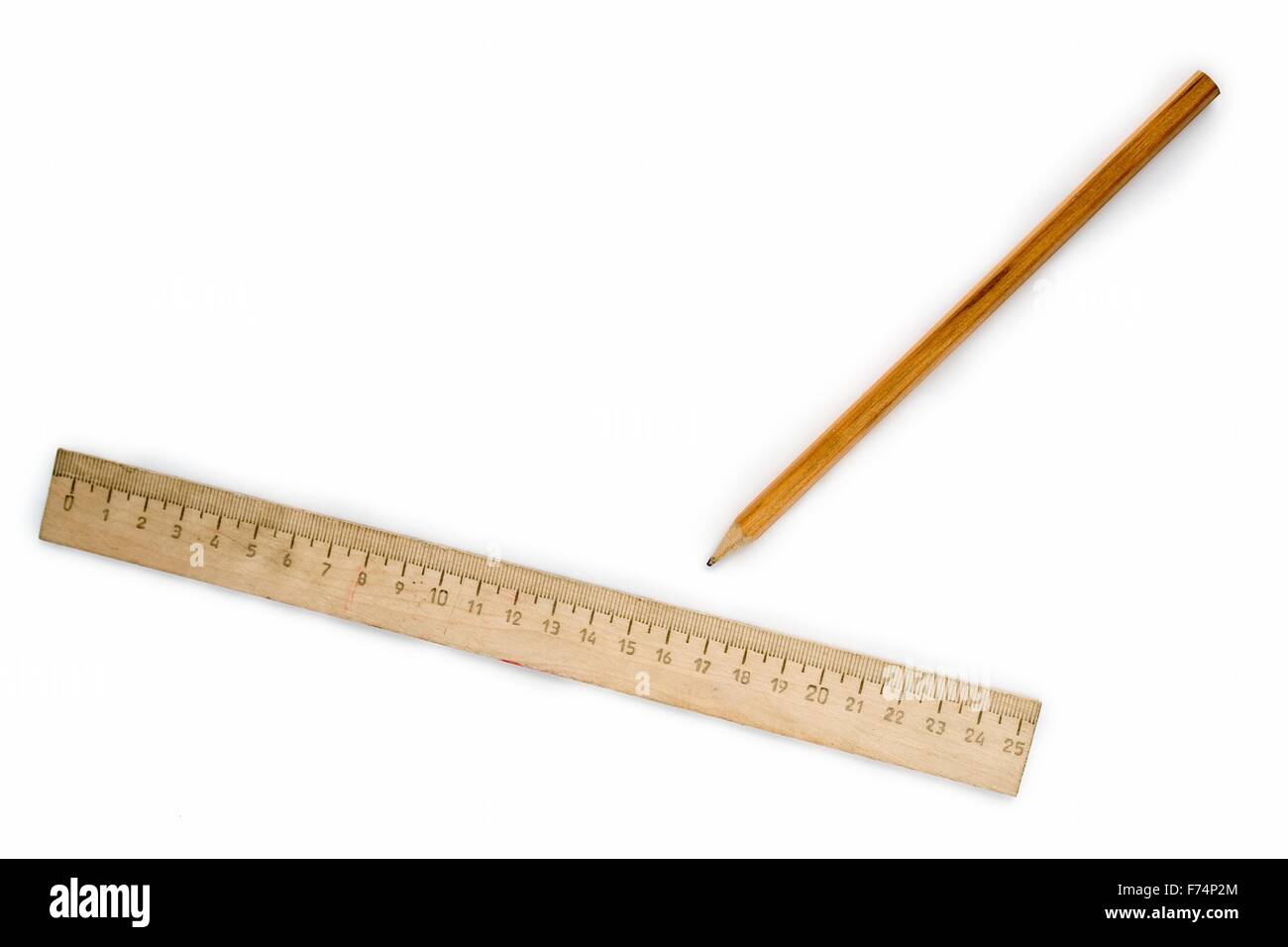 ruler and pencil Stock Photo Alamy
