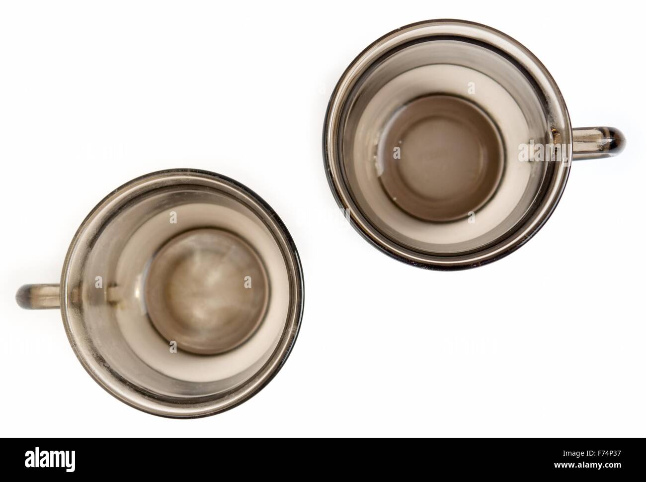 Two empty coffee cups Stock Photo Alamy