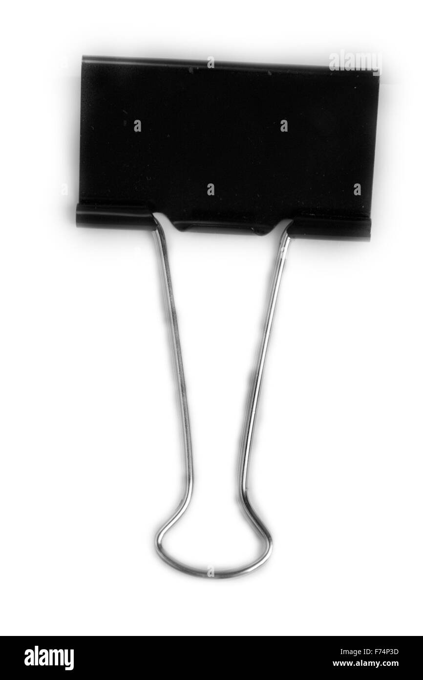 Black metal clip Stock Photo Alamy