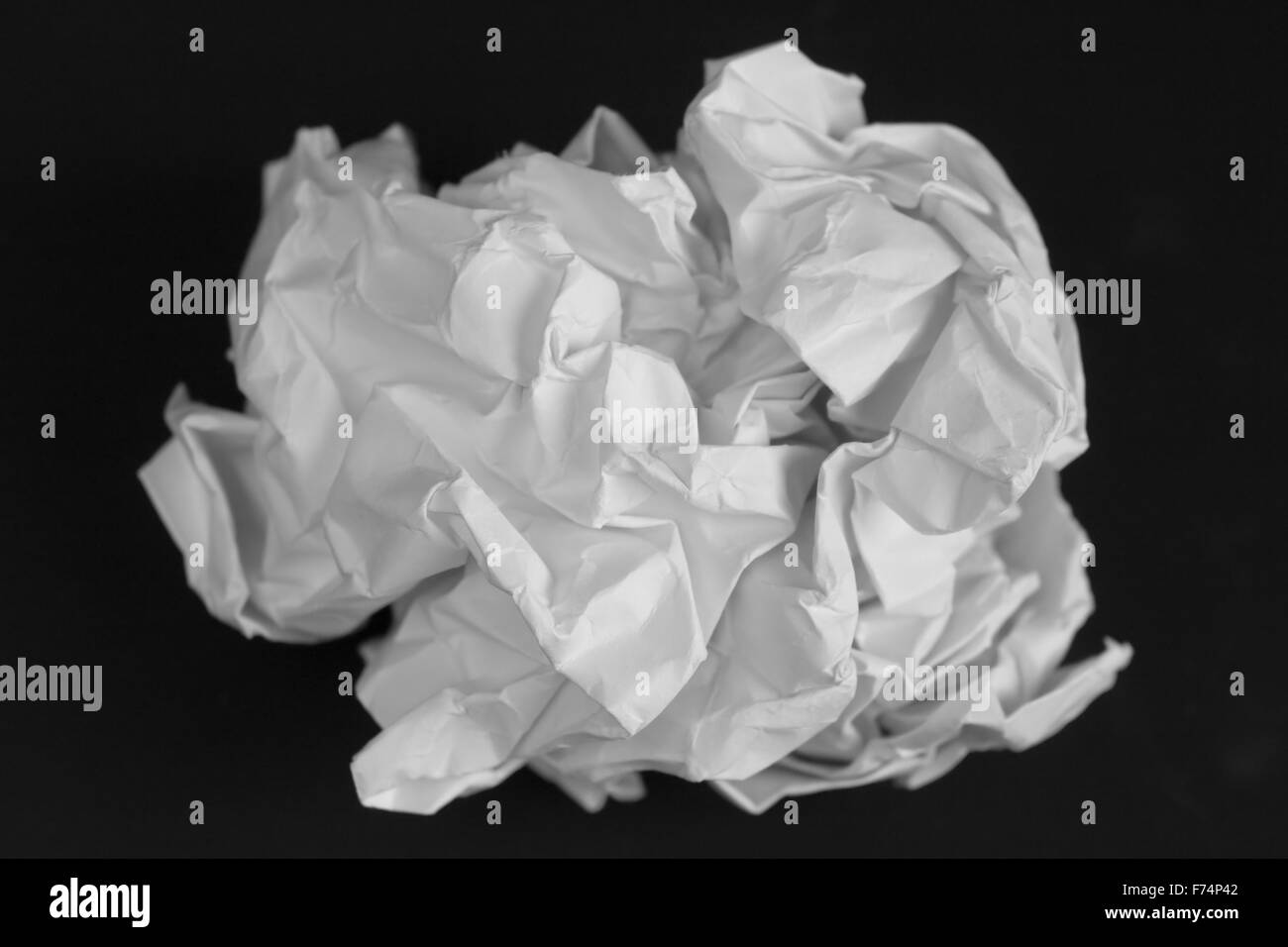 crumpled white paper Stock Photo