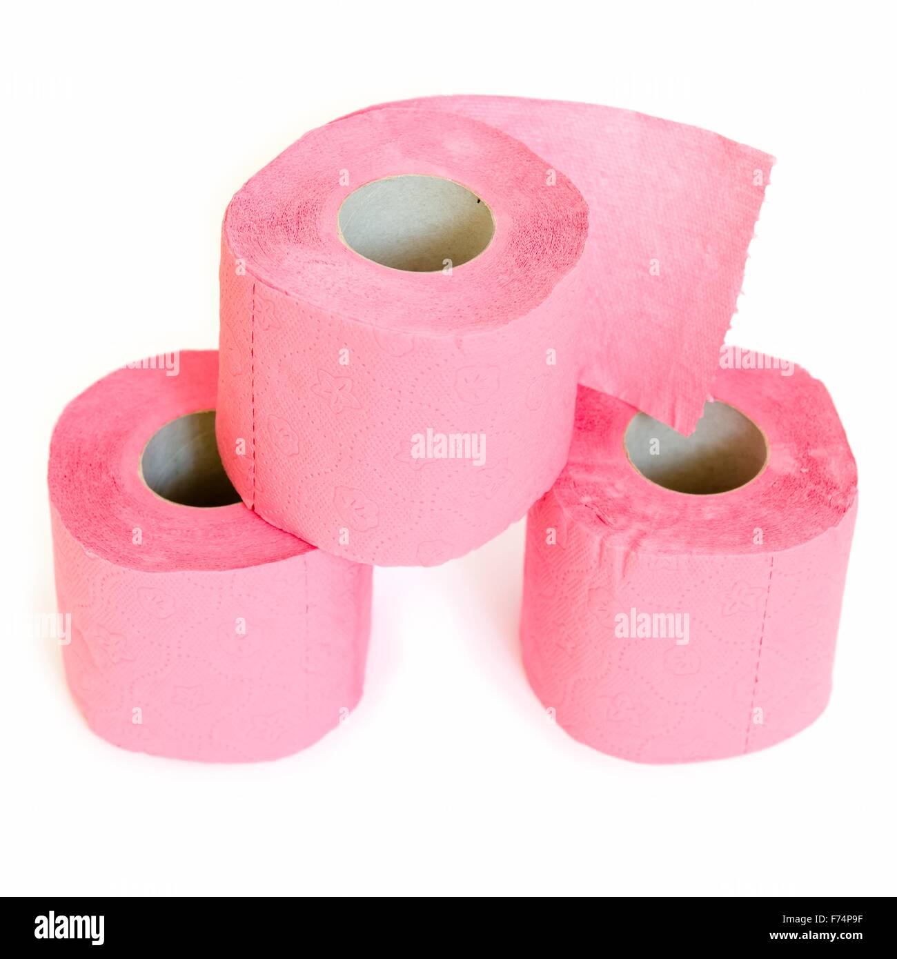 Pink toilet paper Stock Photo Alamy