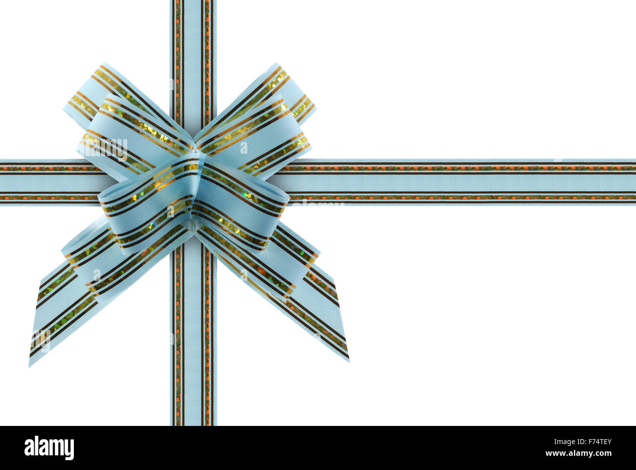 Congratulatory ribbon blue Stock Photo - Alamy
