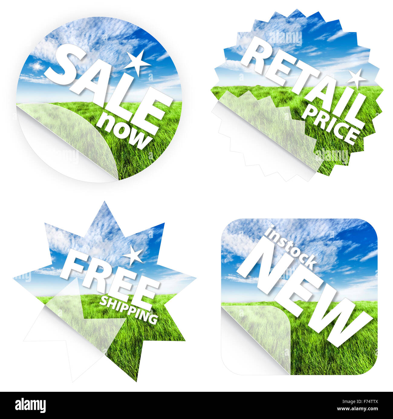 Beautiful grass stickers Stock Photo Alamy