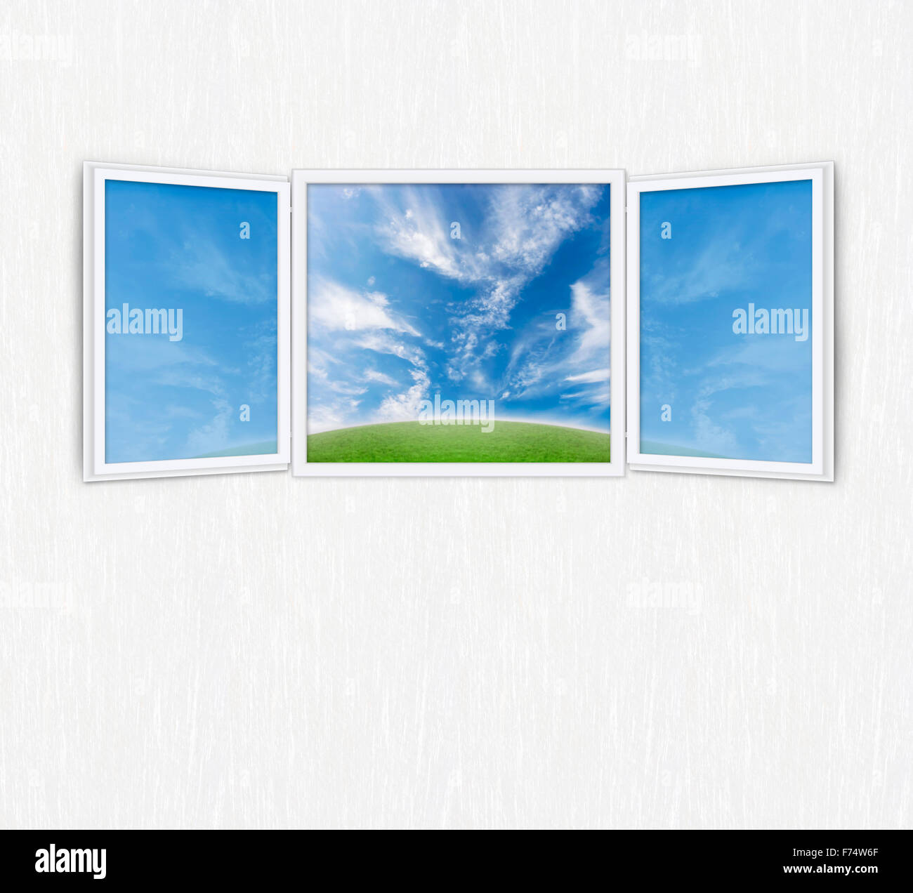 Open window freedom concept Stock Photo - Alamy
