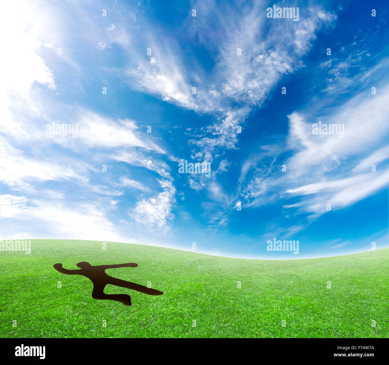 Skydiver falling from the sky Stock Photo Alamy