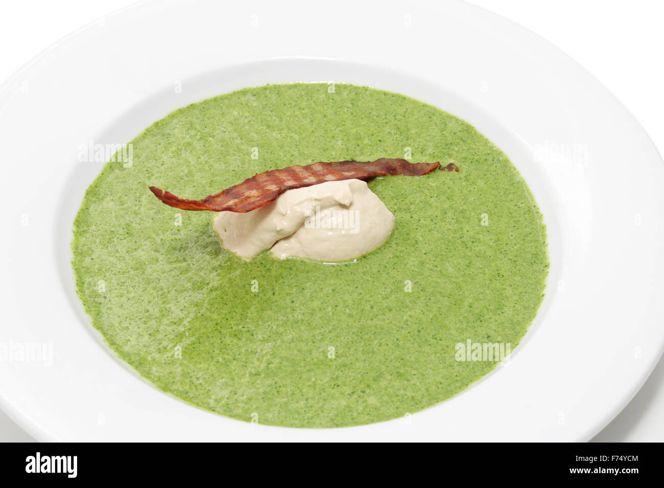 Cream with spinach Stock Photo - Alamy