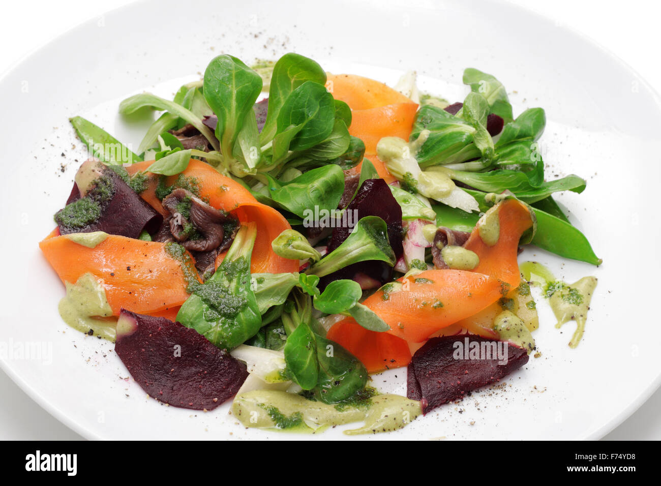 Vegetables and roe meals salad Stock Photo - Alamy