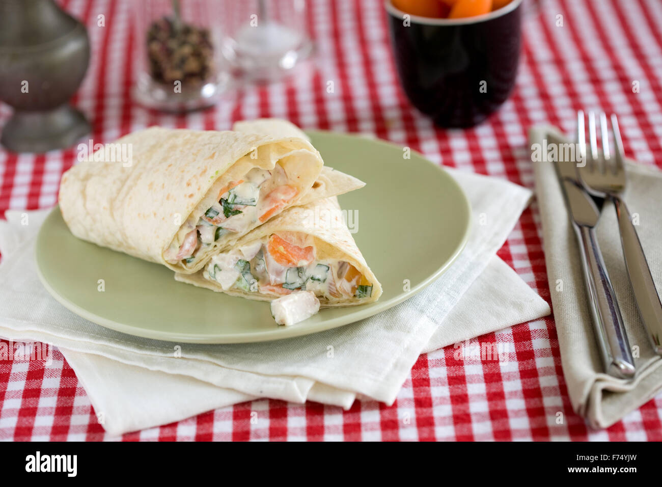 Delicious mexican wraps Stock Photo - Alamy