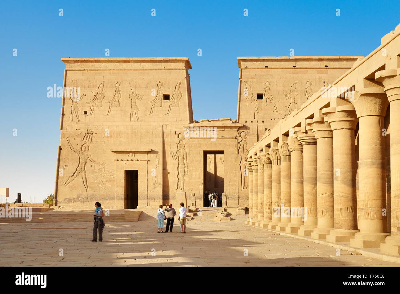 Egypt - Philae Island, Temple of Isis, UNESCO Stock Photo