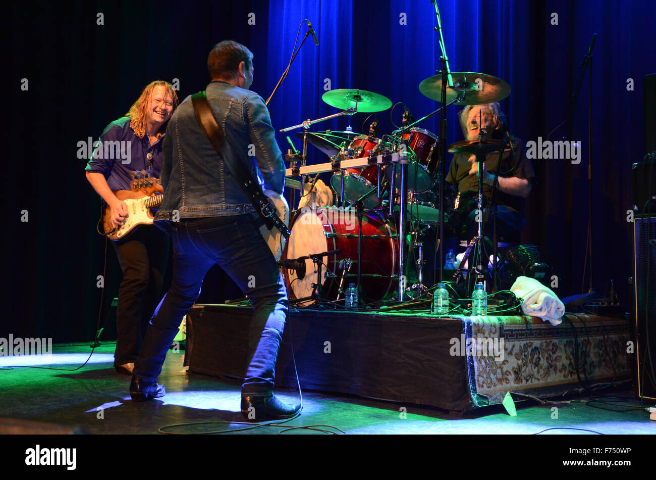 Band of Friends on stage featuring Marcel Scherpenzeel, Gerry McAvoy and Ted McKenna Stock Photo