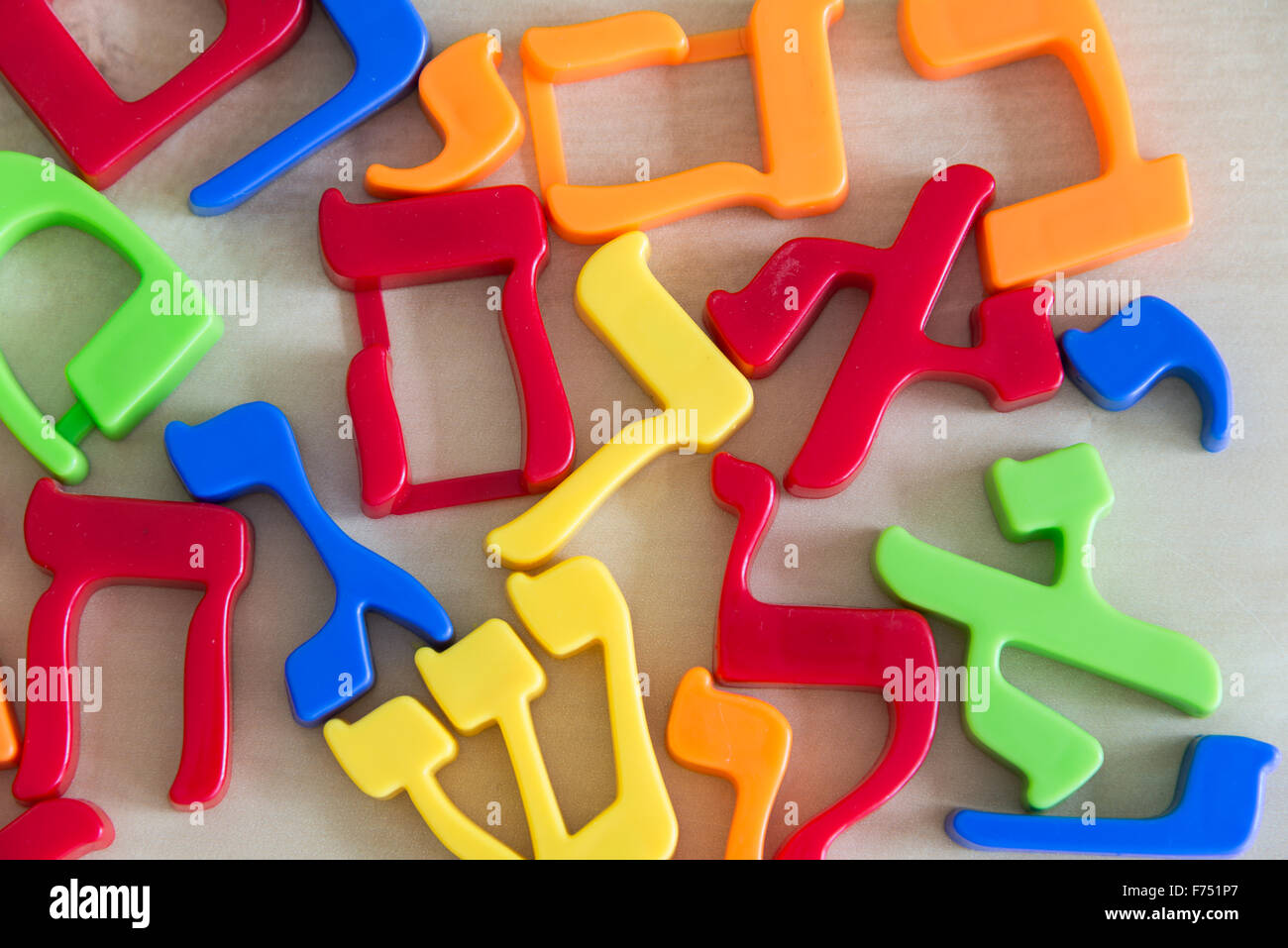 Chaos from Hebrew letters Stock Photo