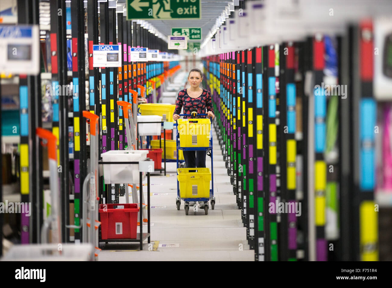 The Amazon fulfilment centre in Hemel Hempstead,Hertfordshire on