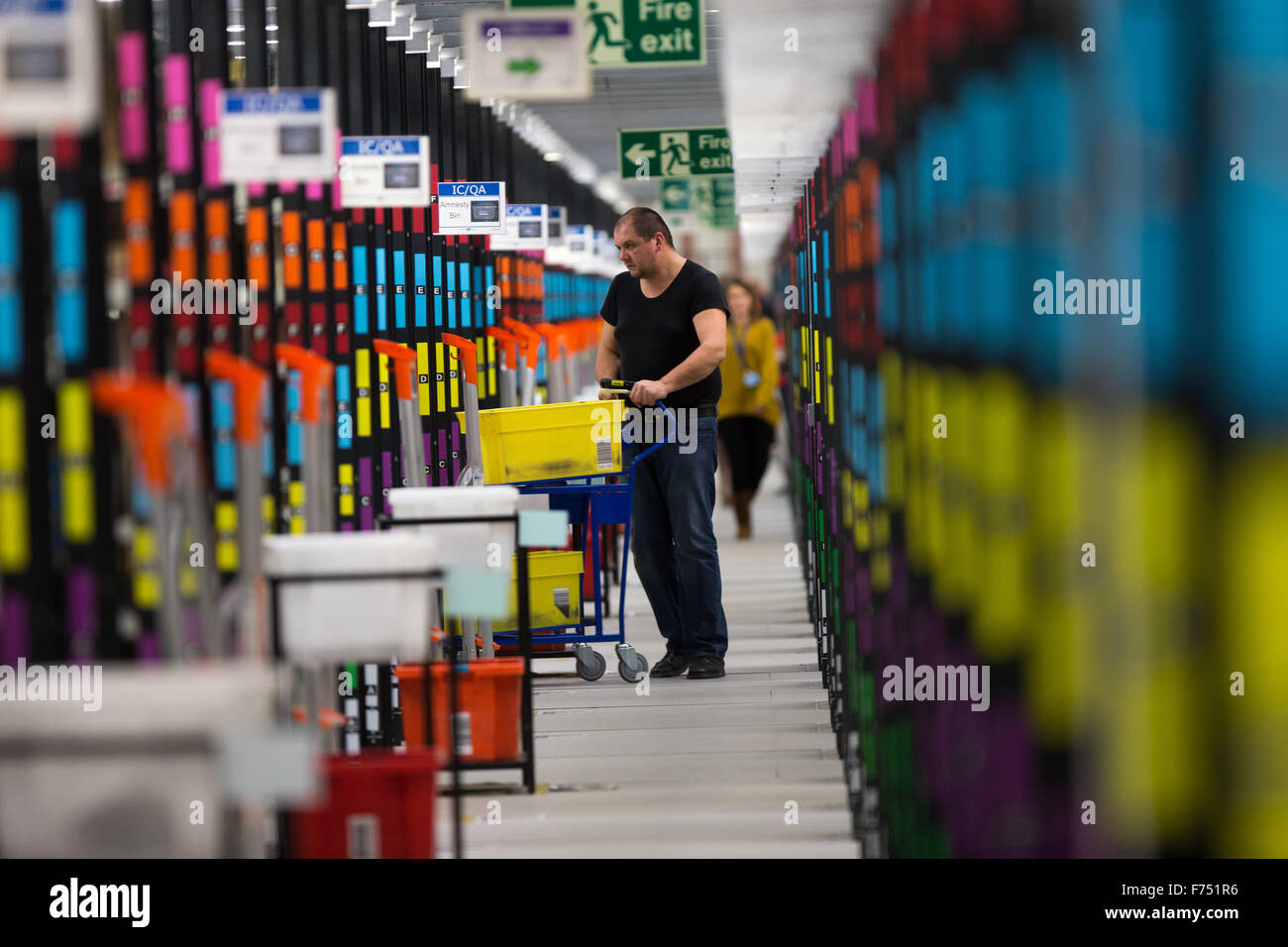 The Amazon fulfilment centre in Hemel Hempstead,Hertfordshire on