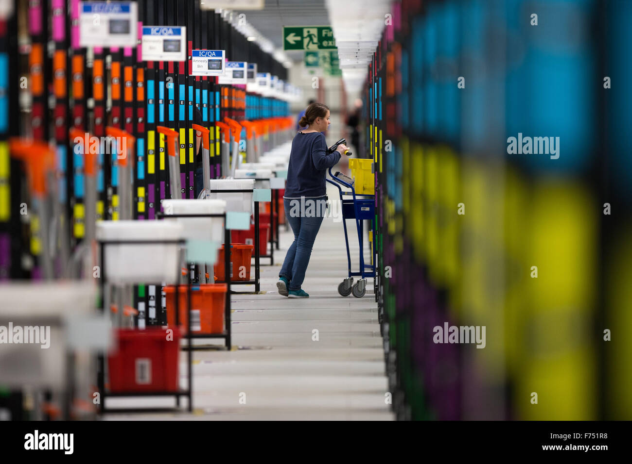 The Amazon fulfilment centre in Hemel Hempstead,Hertfordshire on