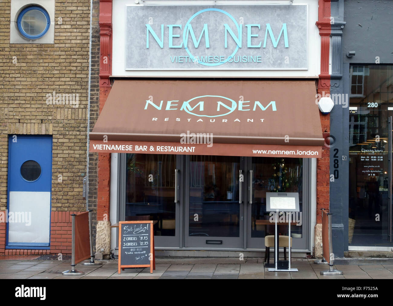 Nem Nem Vietnamese restaurant, Upper Street, Islington, London Stock Photo