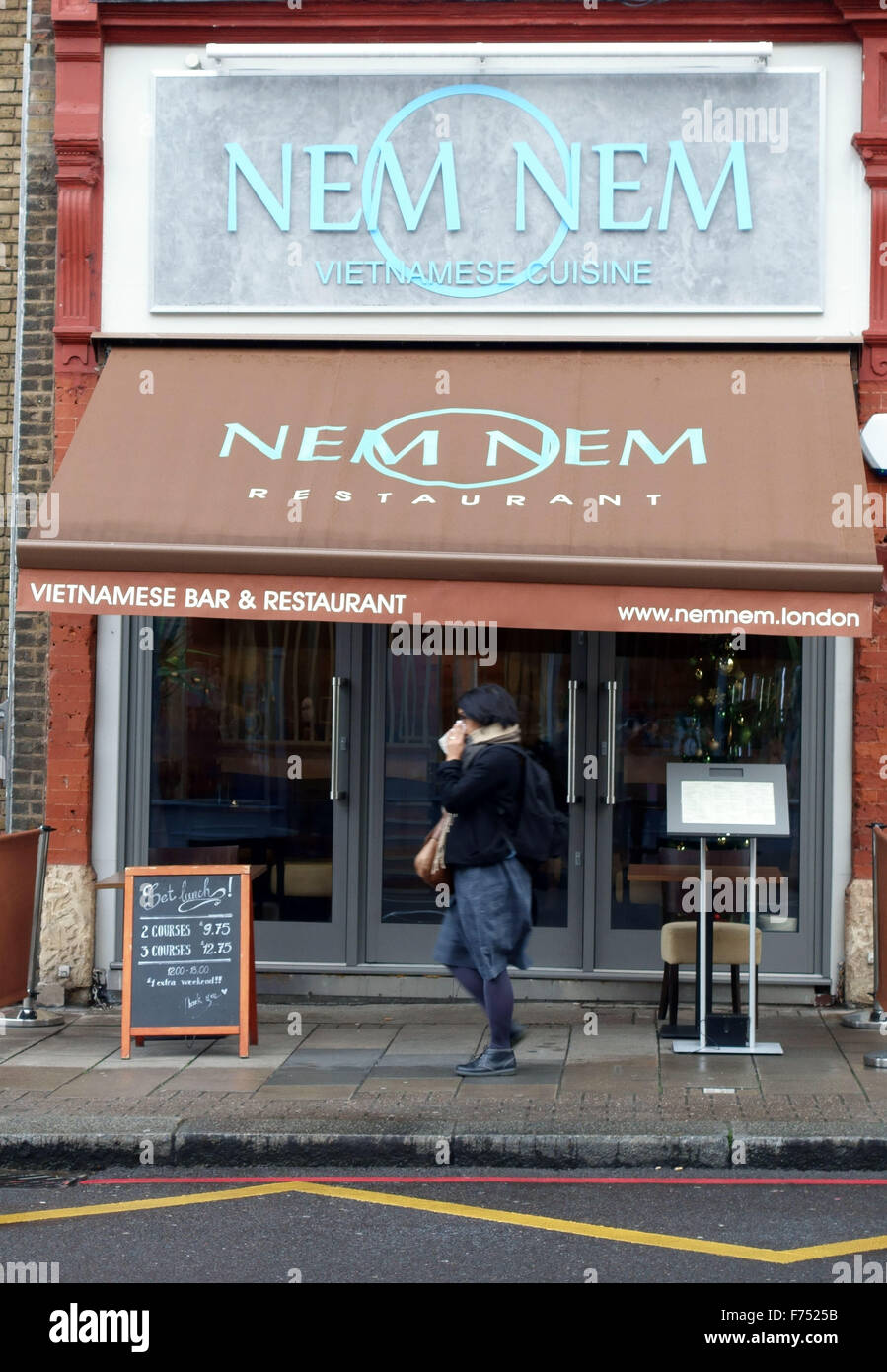 Nem Nem Vietnamese restaurant, Upper Street, Islington, London Stock Photo