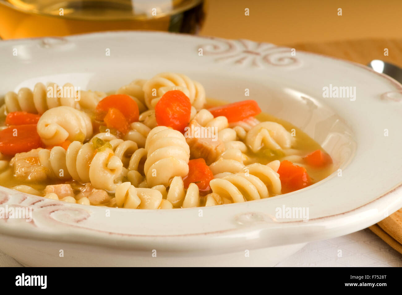 Chicken Noodle Soup Stock Photo - Alamy
