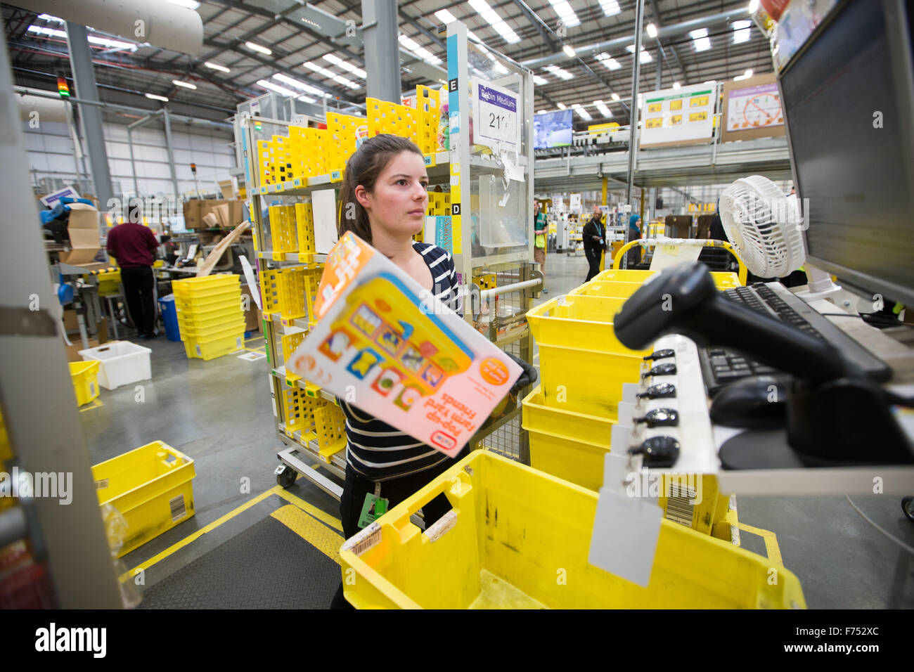 The Amazon fulfilment centre in Hemel Hempstead,Hertfordshire on