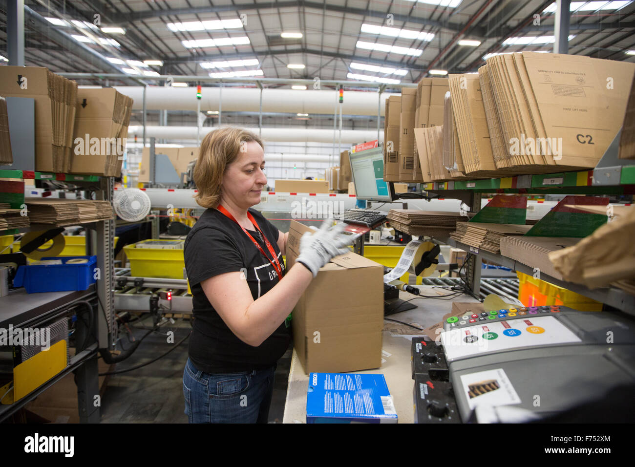 The Amazon fulfilment centre in Hemel Hempstead,Hertfordshire on