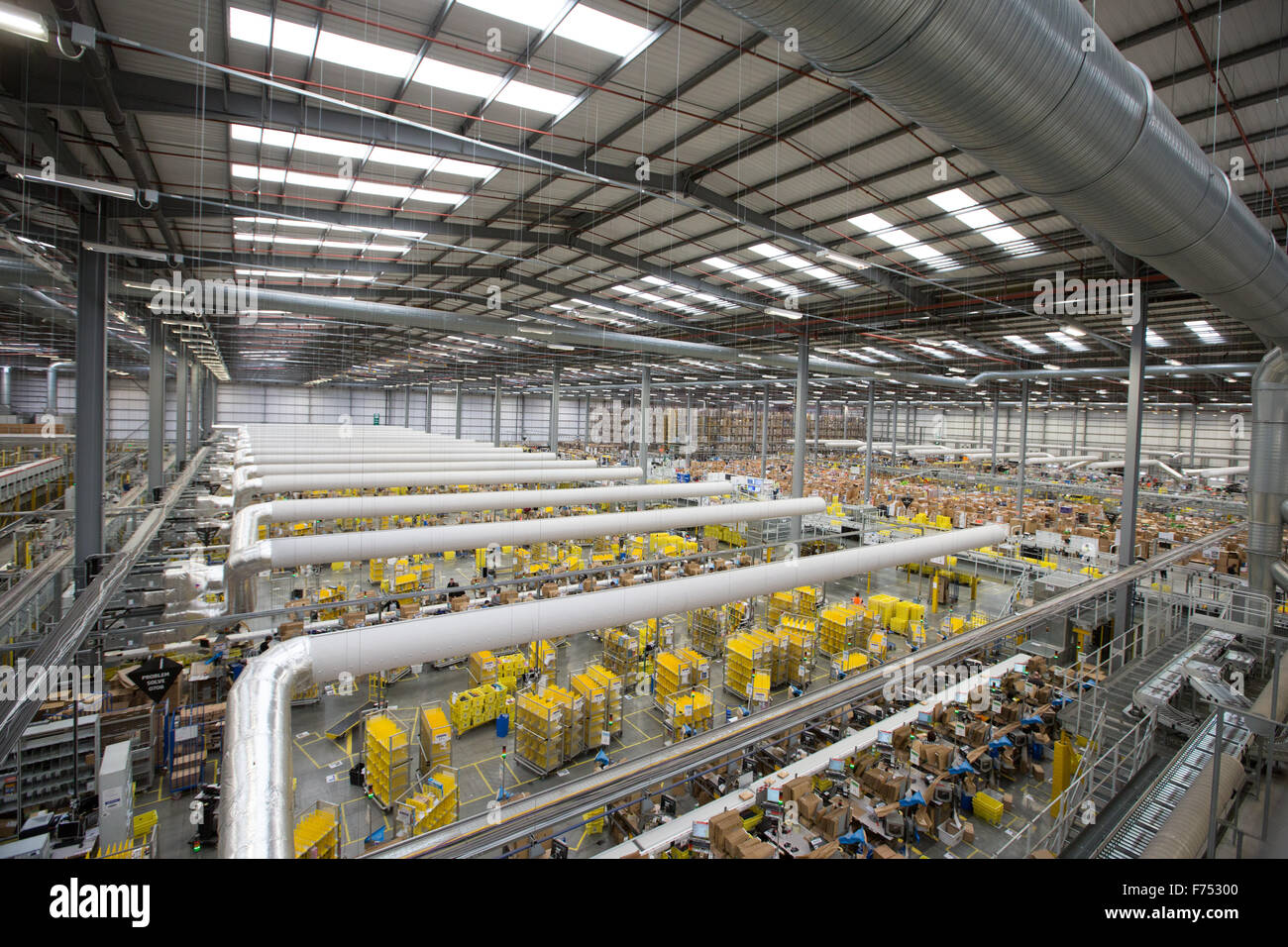 The Amazon fulfilment centre in Hemel Hempstead,Hertfordshire on