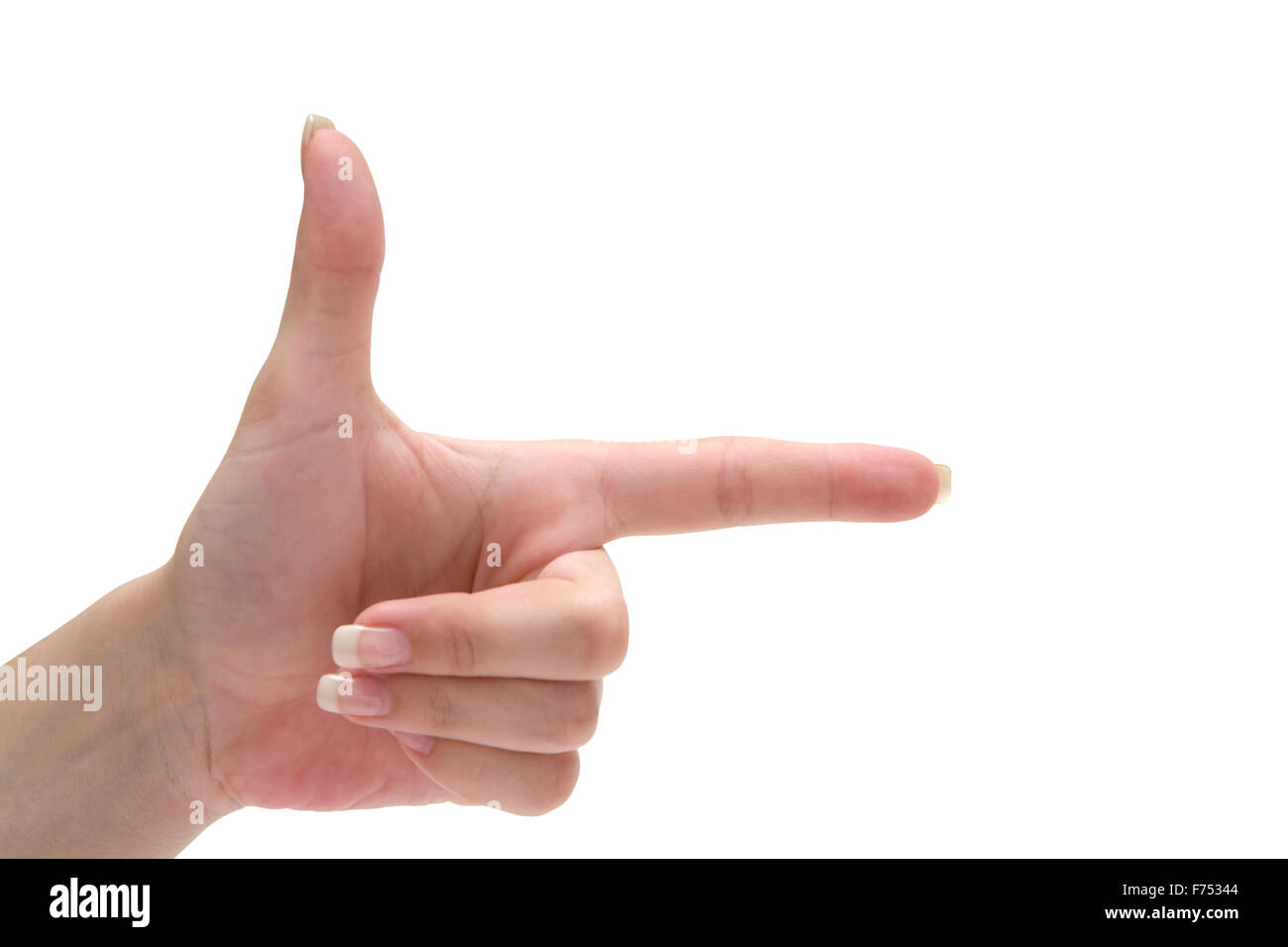 Pointing finger direction sign east hires stock photography and images