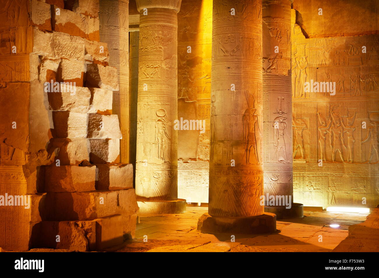 Egypt - Kom Ombo, Temple of Sobek Stock Photo