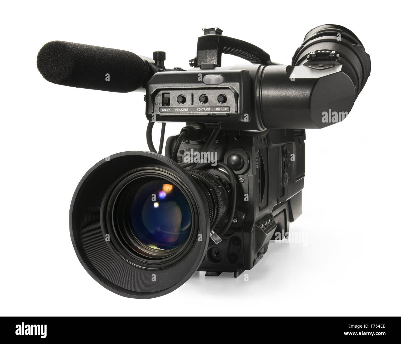 Professional digital video camera, isolated on white background Stock Photo Alamy