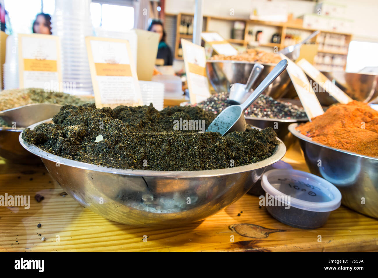 Herbs and spices at Derech Hatavlinim Stock Photo