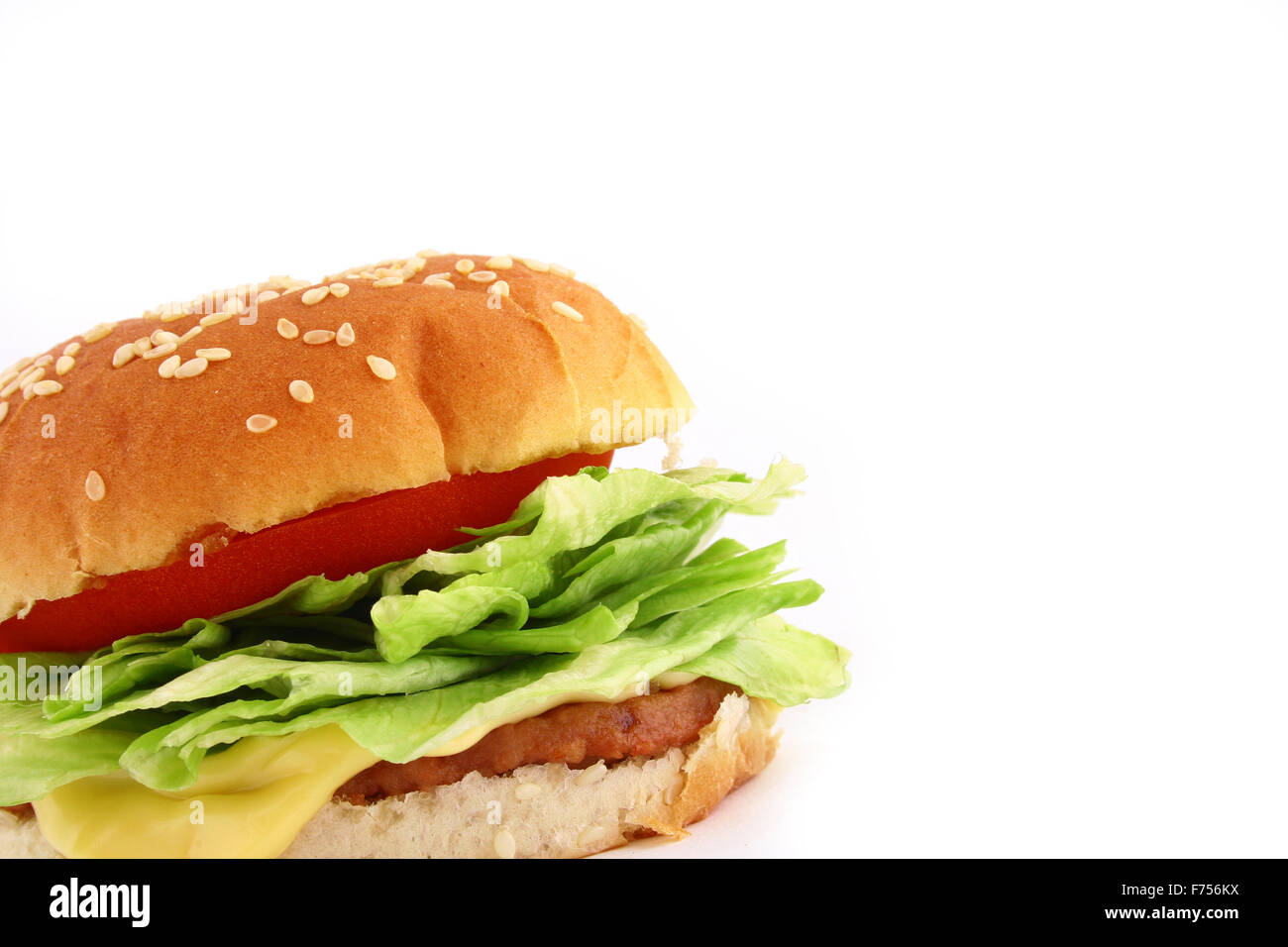 Big Juicy Classic Beef Burger Stock Photo Alamy