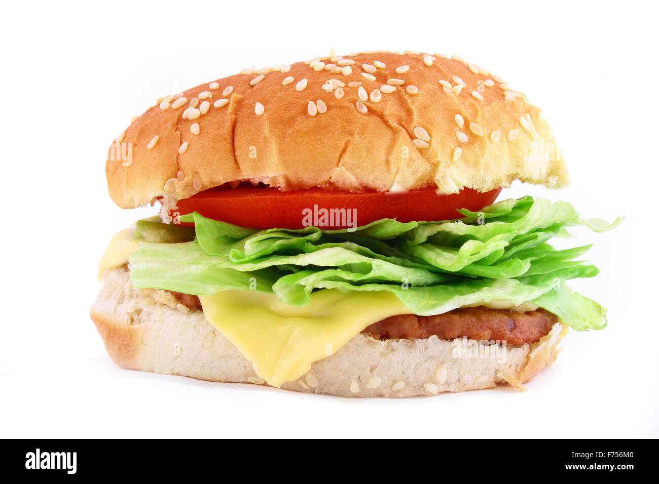 Big Juicy Classic Beef Burger Stock Photo Alamy