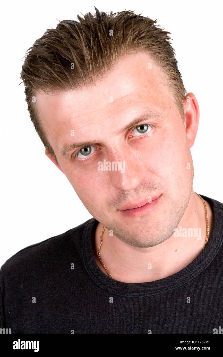 Serious young caucasian male hi-res stock photography and images - Alamy