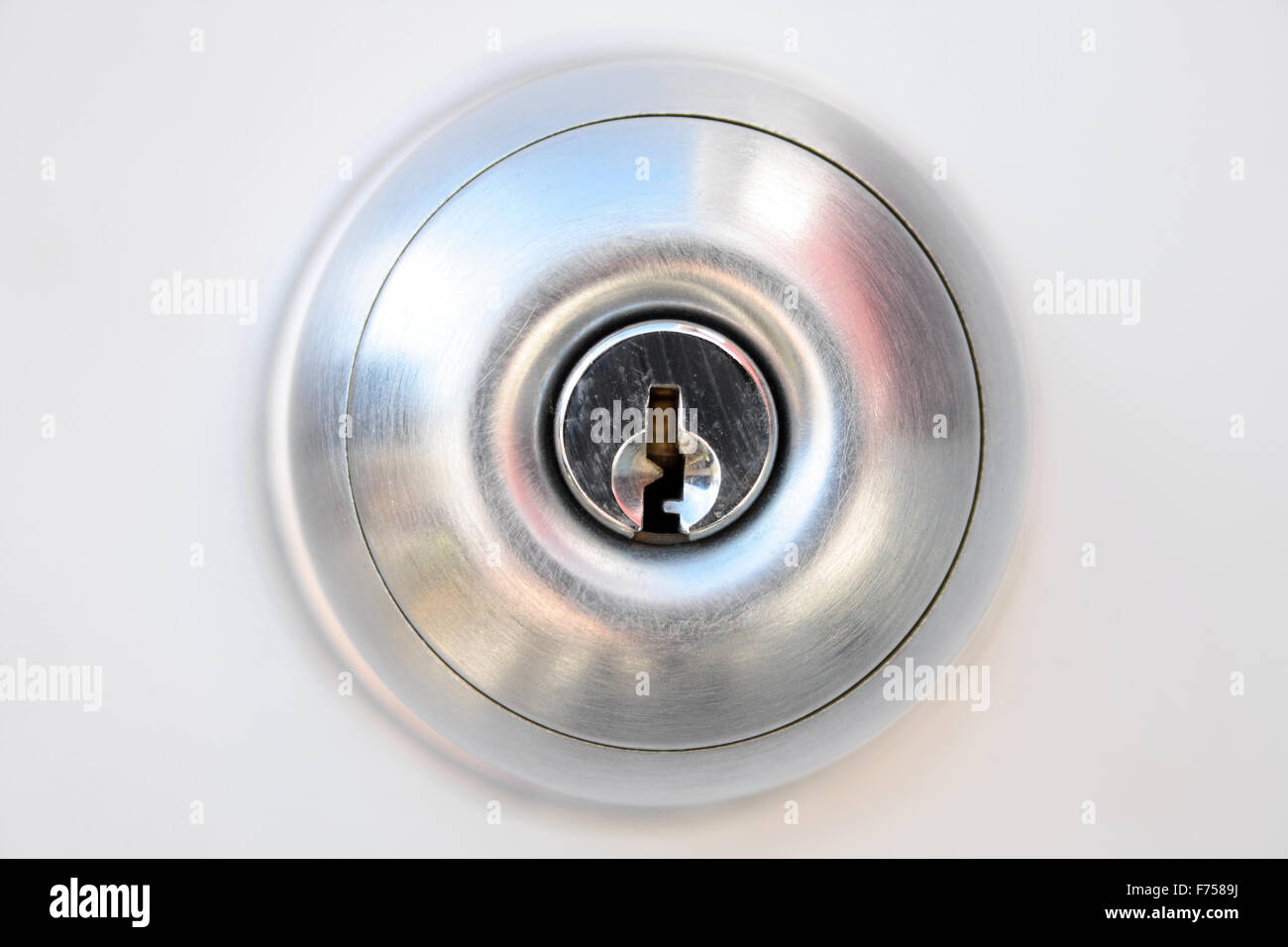 Door handle with keyhole Stock Photo Alamy
