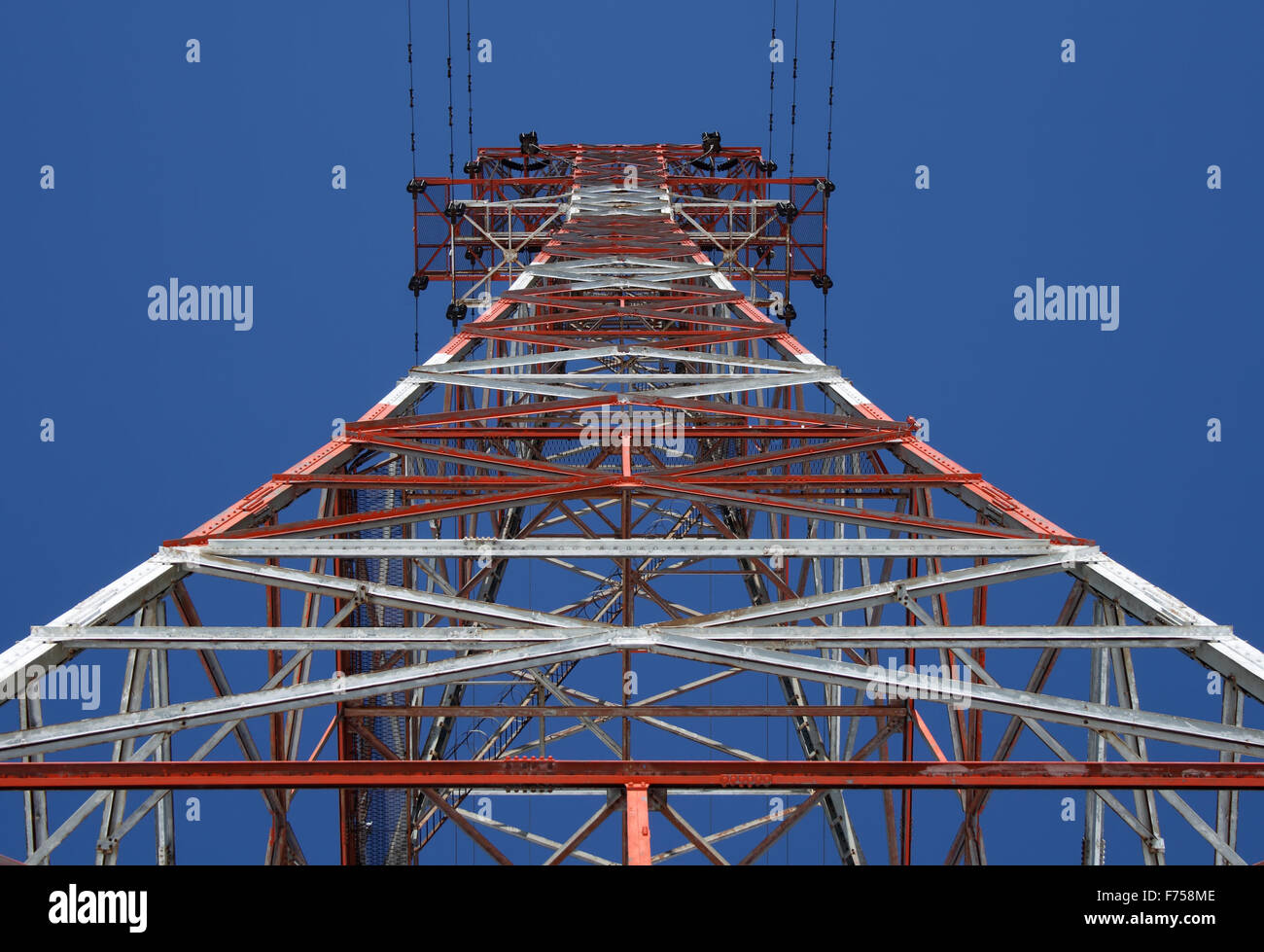 Red power tower Stock Photo Alamy