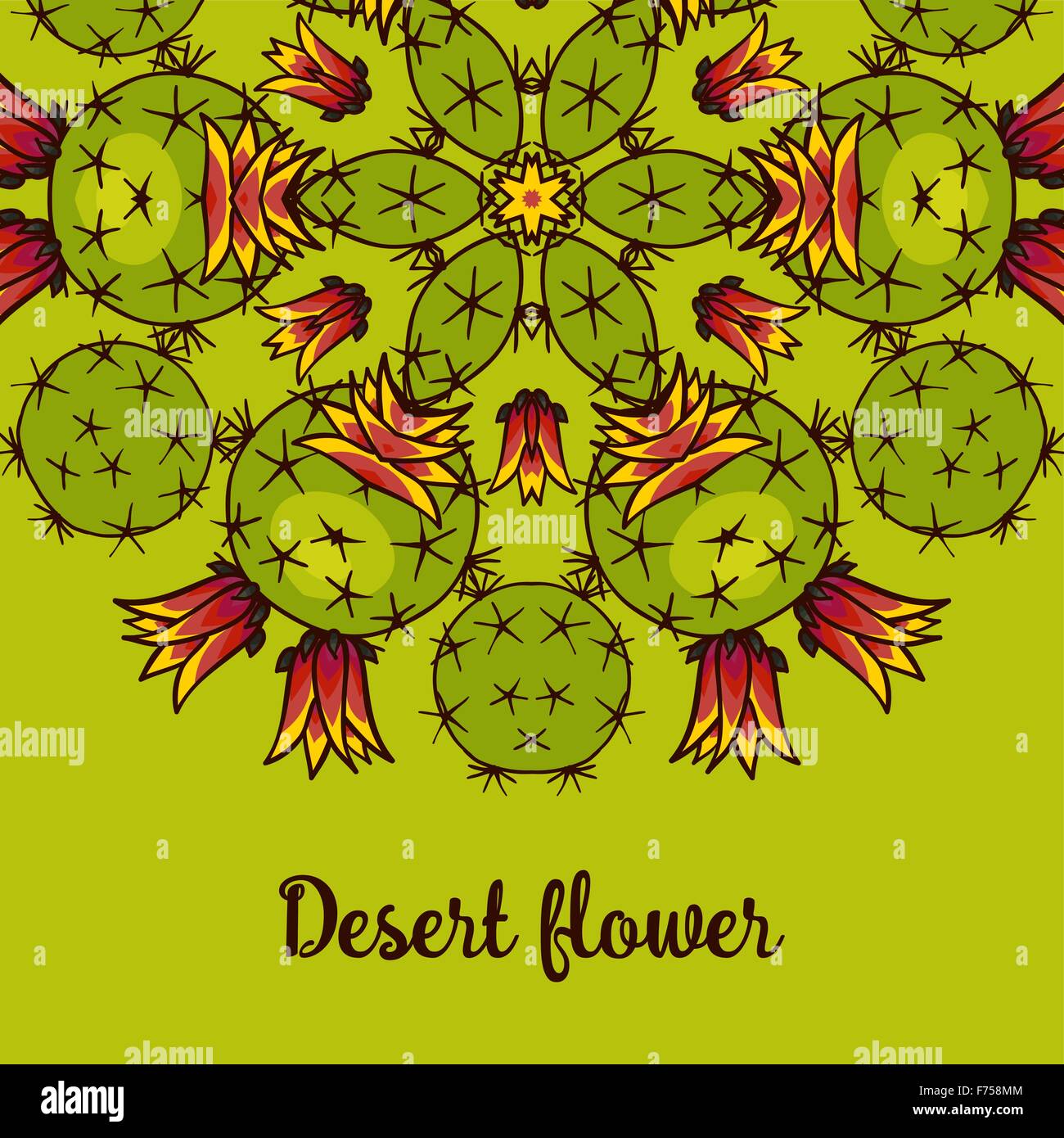 Cactus mandala Stock Vector Images - Alamy