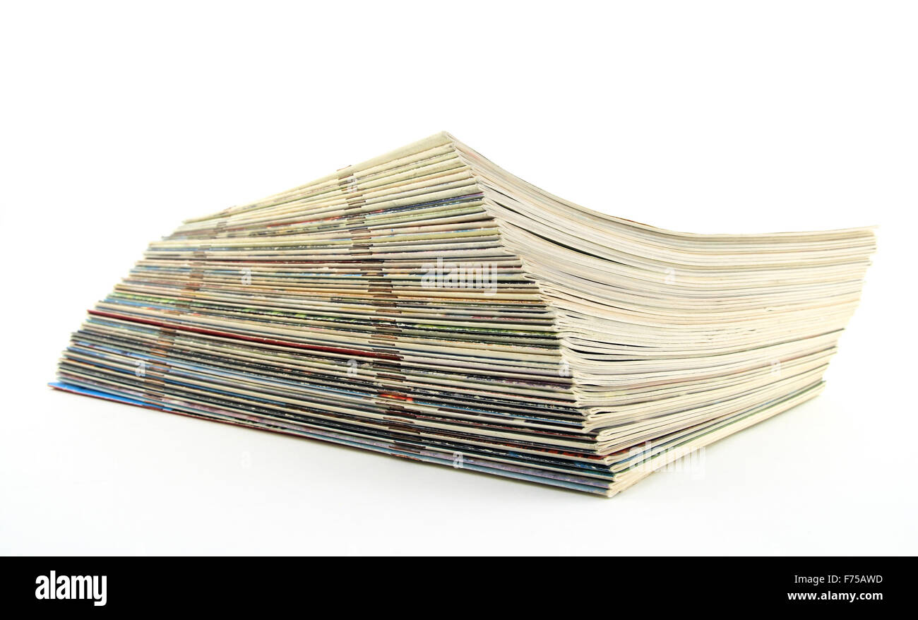 Stack of old magazines stock image. Image of press, pages - 5932189