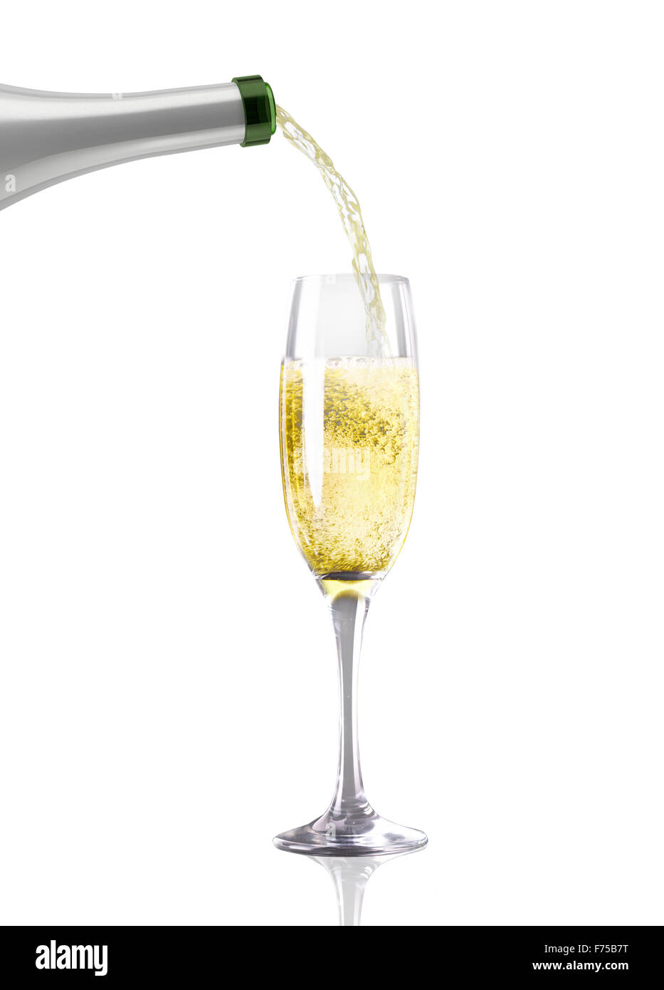 A Champagne bottle pouring Stock Photo Alamy