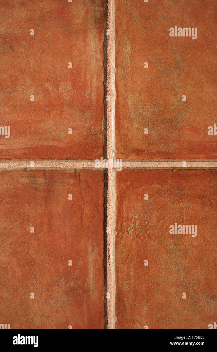 Terracotta ceramic tiles pattern Stock Photo Alamy