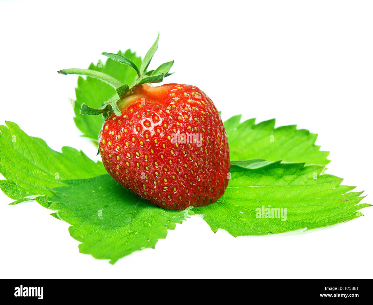 Fresh and tasty strawberries isolated on white background Stock Photo ...