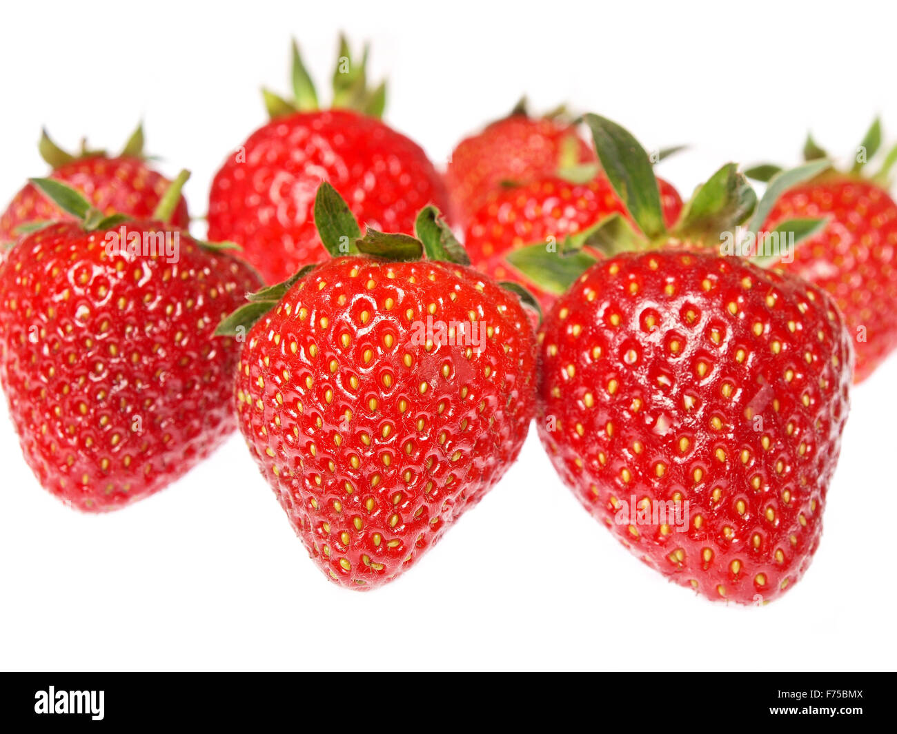 Fresh and tasty strawberries isolated on white background Stock Photo ...