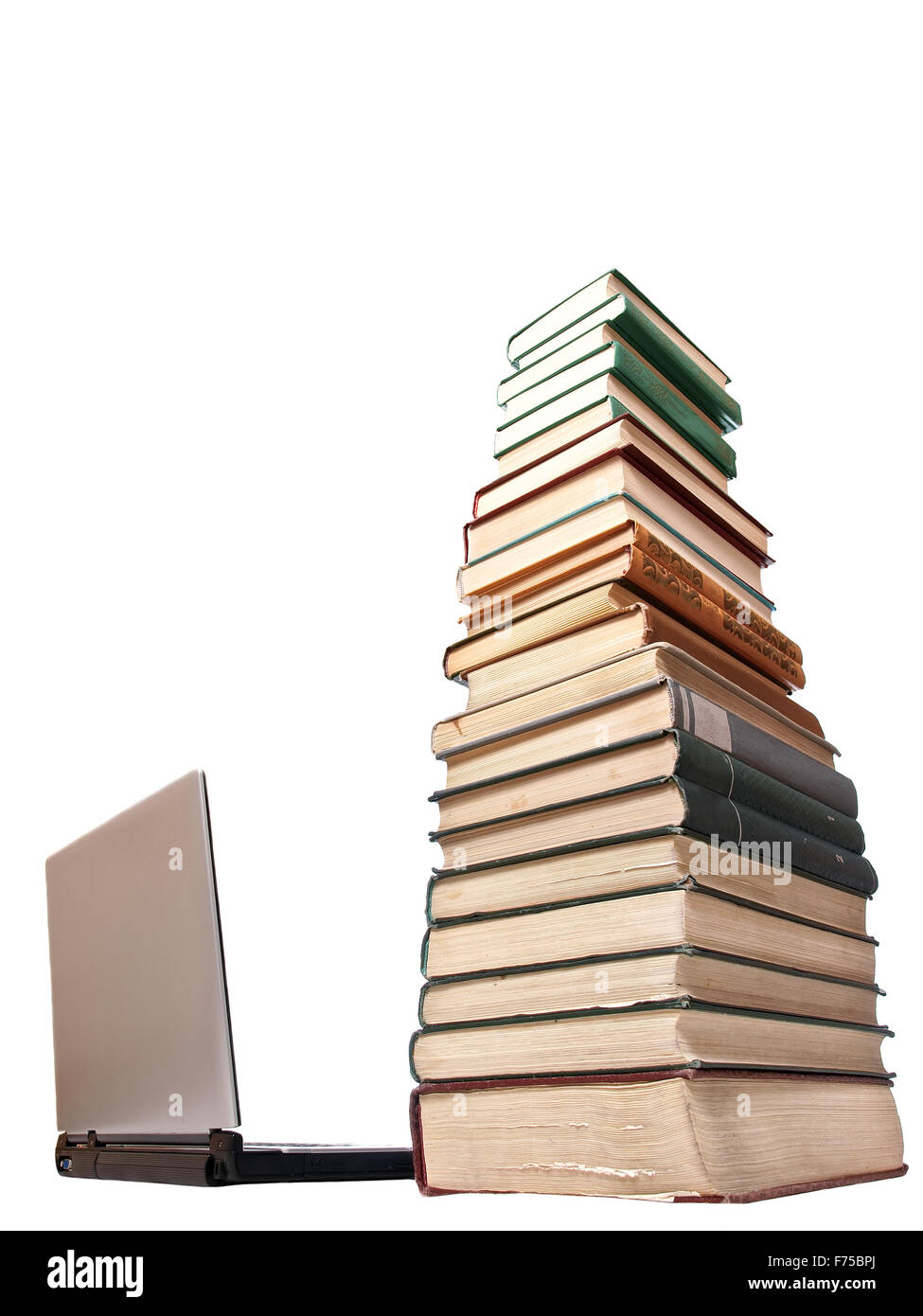 laptop, book Stock Photo