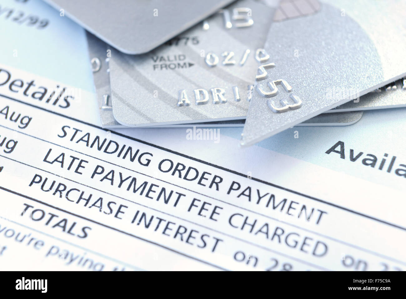 cut up credit card Stock Photo Alamy